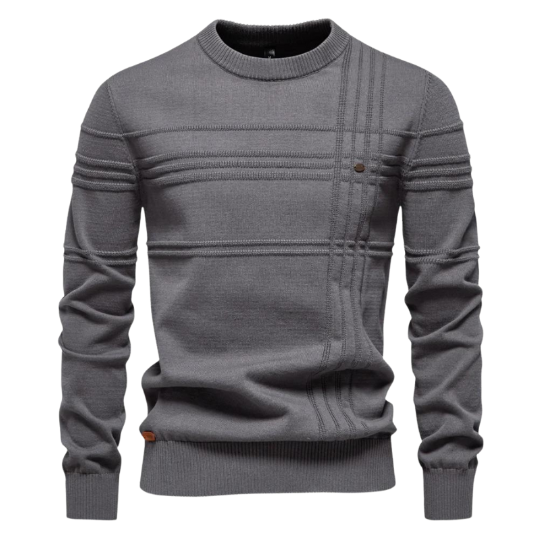 Jumper motif carreaux for men | Bastien -3