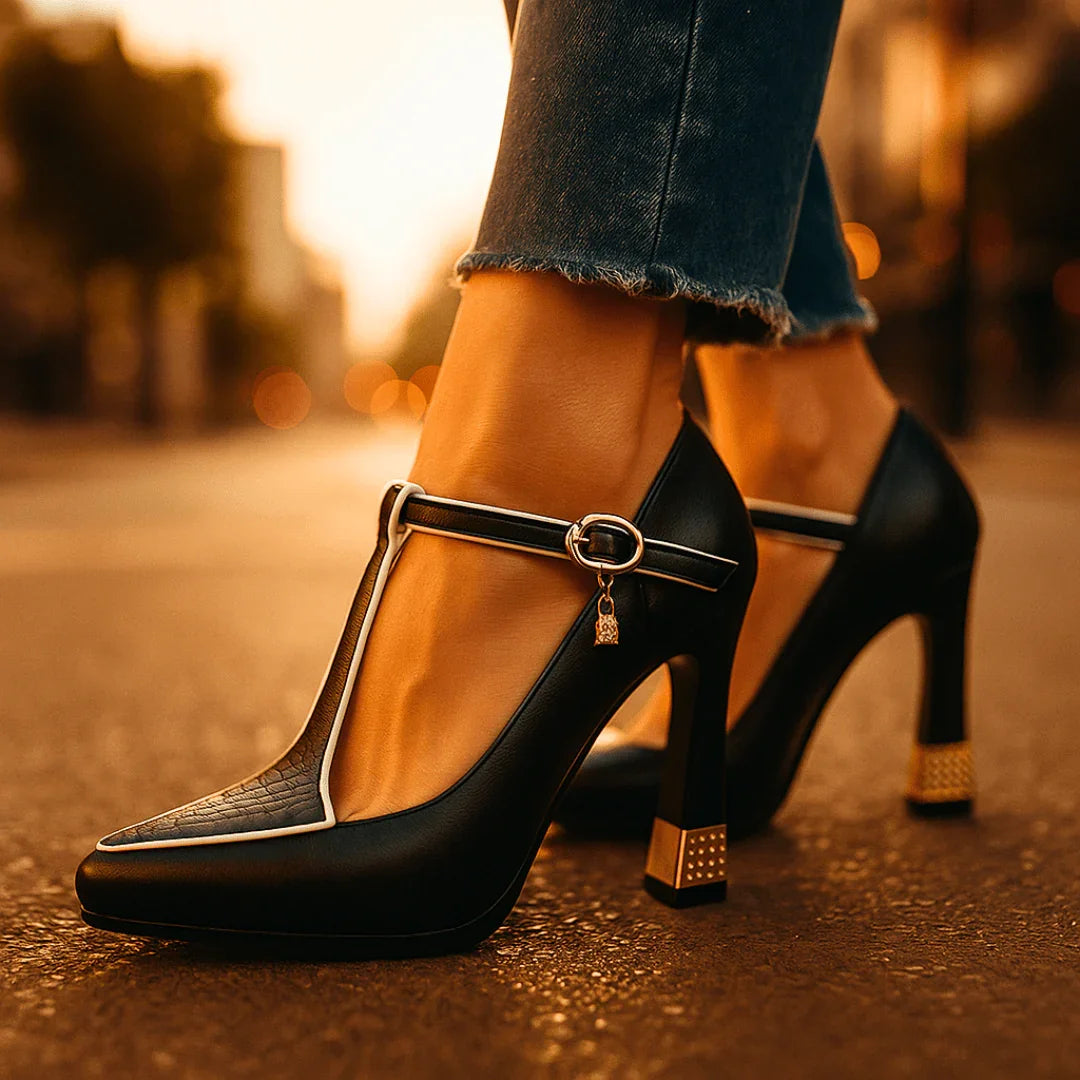 Classic vixen block-heel everyday heels for women | Vivienne -5
