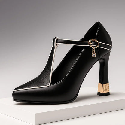 Classic vixen block-heel everyday heels for women | Vivienne -1