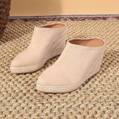 Classic wedge mules with slip-on design for women | Ismay