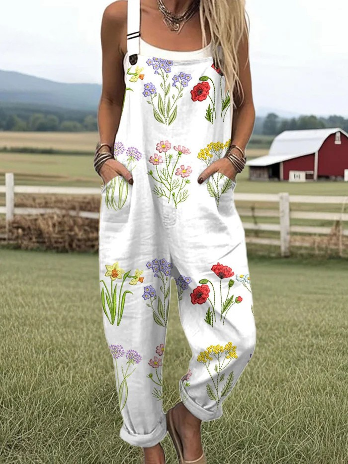 Floral casual jumpsuit for women | Wildflower Trail