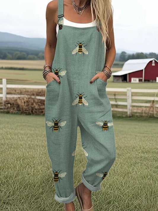 Casual printed jumpsuit for women | Garden Whimsy
