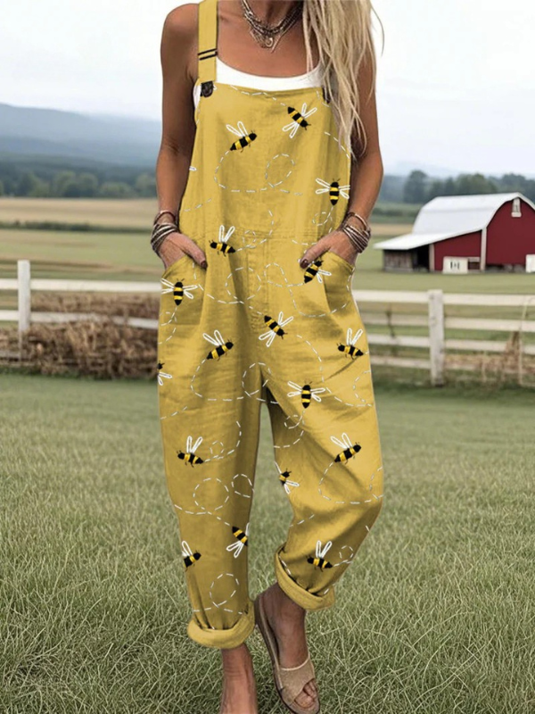 Casual printed jumpsuit for women | Honeybee Meadow