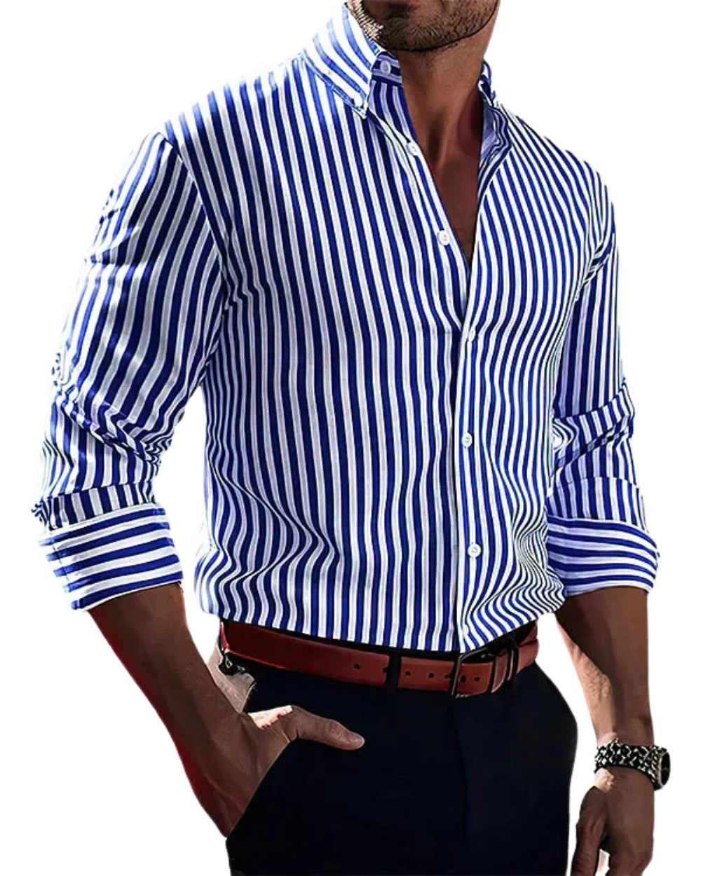 Shirt elegant moderne for men | Rayée -1
