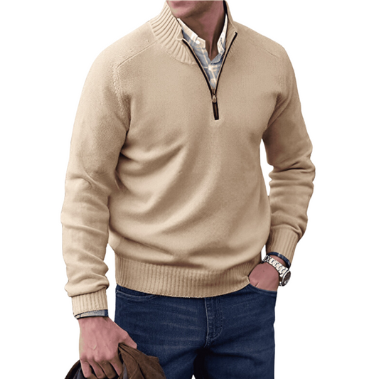 Aurelle Calvin quarter-zip jumper for men