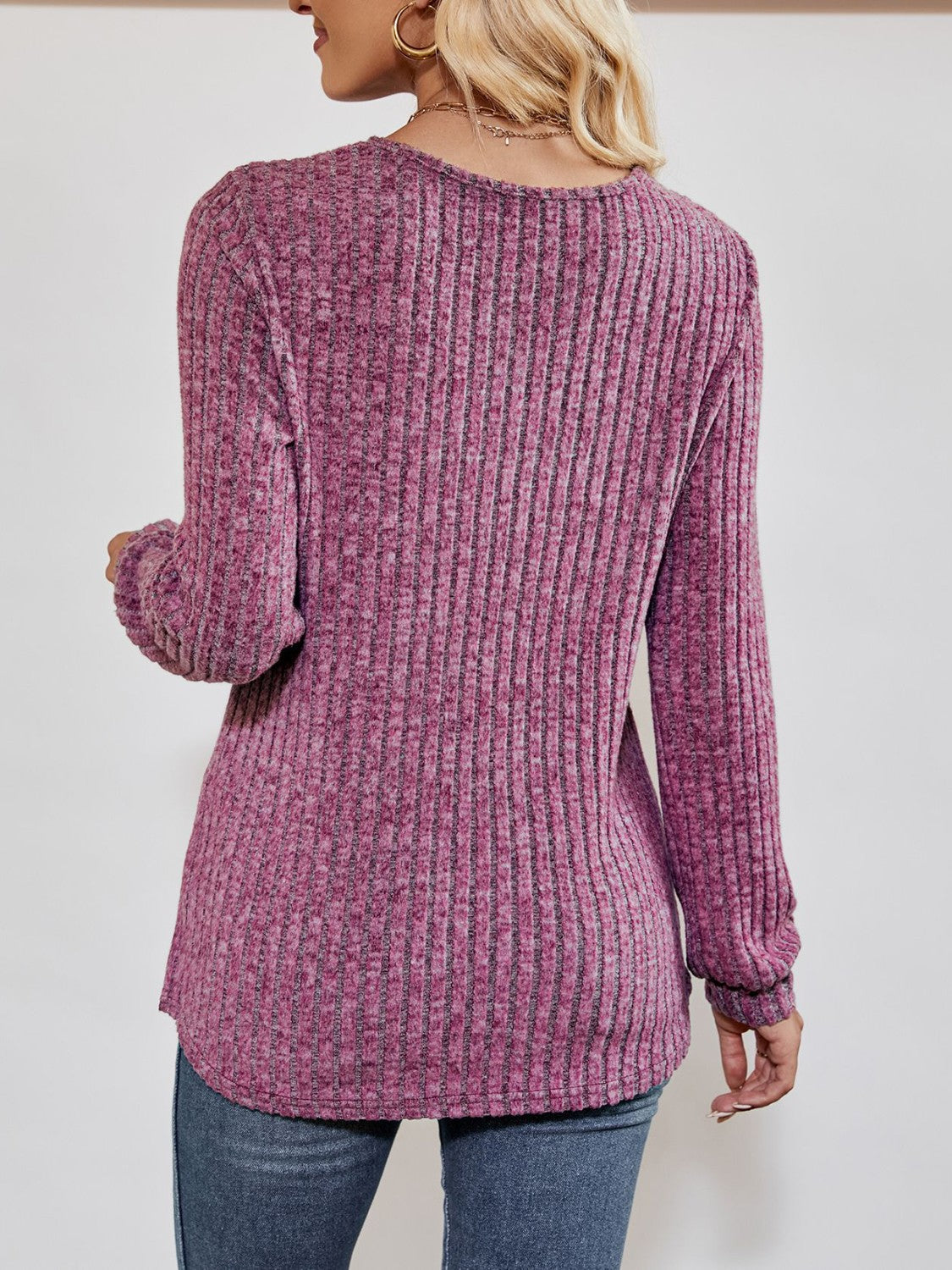 Haut ribbed long jumper for women -2