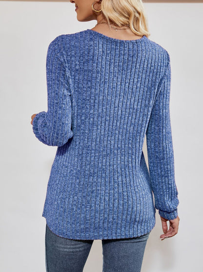 Haut ribbed long jumper for women -7
