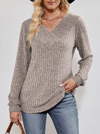 Haut ribbed long jumper for women -8