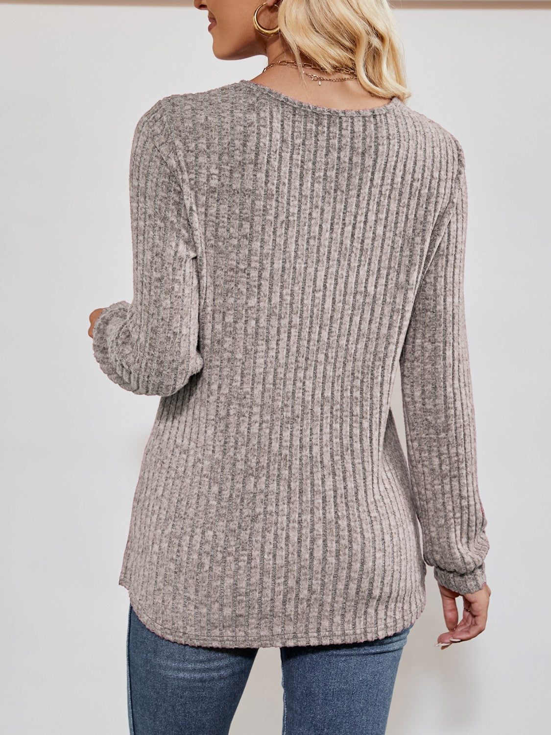 Haut ribbed long jumper for women -10