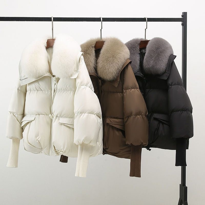 Extended-length puffer jacket for women | Elara -5