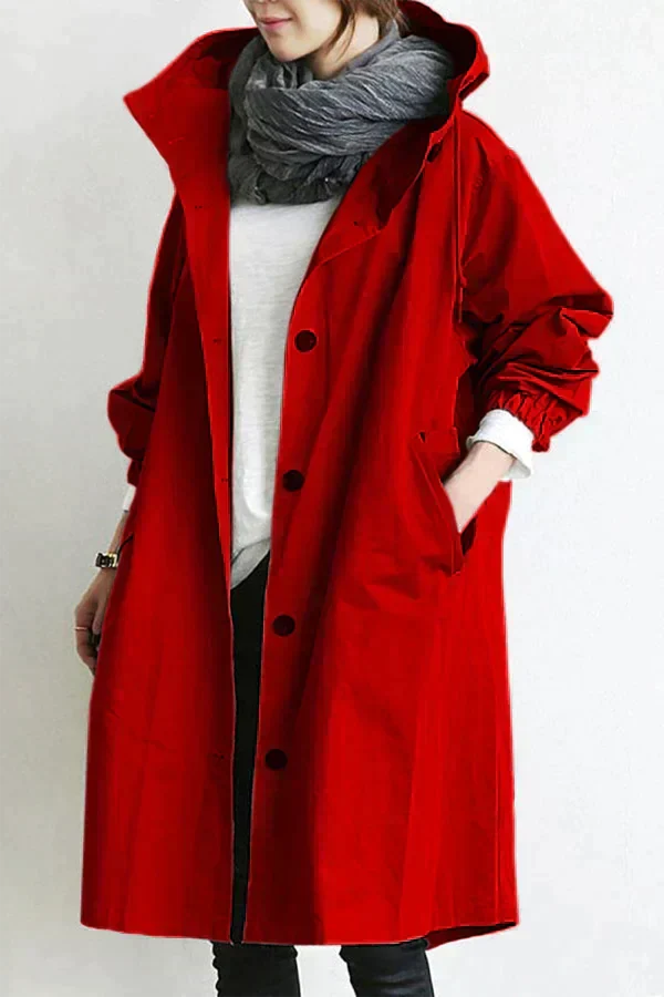 Urban hooded rain coat for women | Marin -10