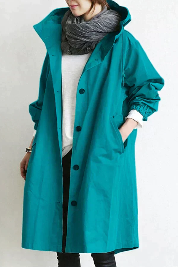 Urban hooded rain coat for women | Marin -11