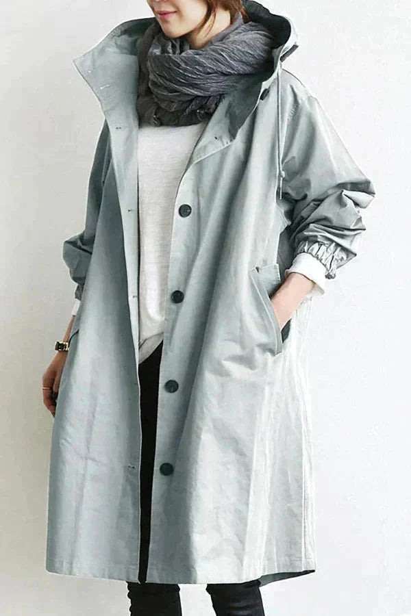 Urban hooded rain coat for women | Marin -2