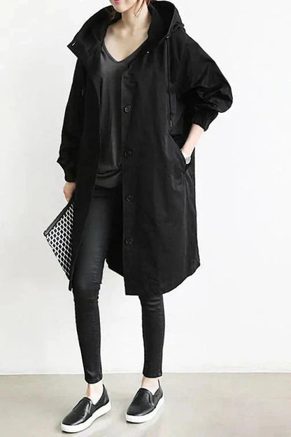 Urban hooded rain coat for women | Marin -4