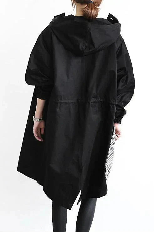 Urban hooded rain coat for women | Marin -6