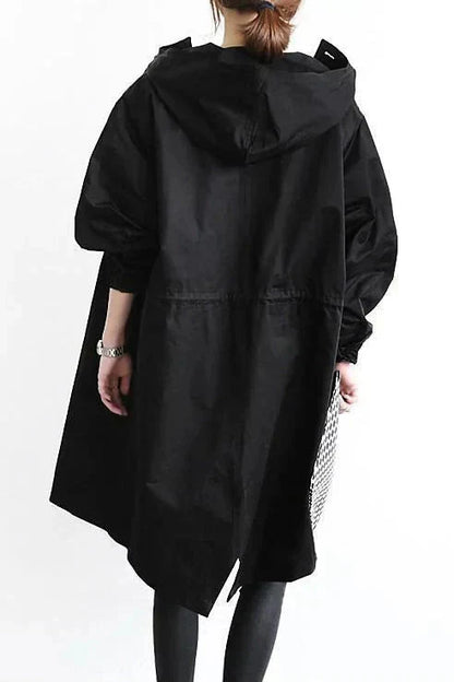 Urban hooded rain coat for women | Marin -6