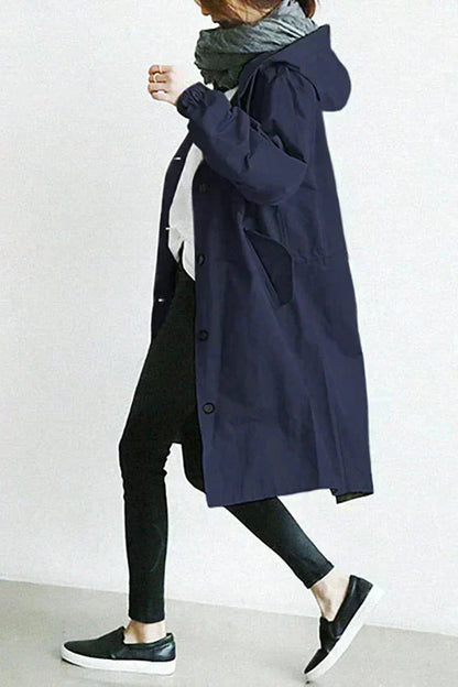 Urban hooded rain coat for women | Marin -7