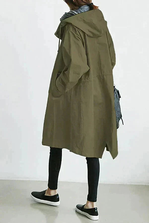 Urban hooded rain coat for women | Marin -8
