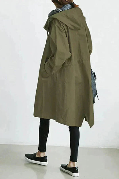 Urban hooded rain coat for women | Marin -8