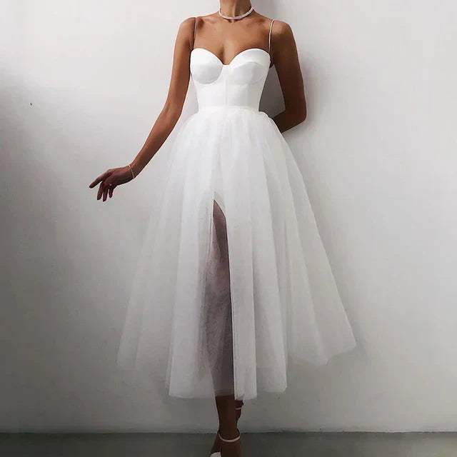 Elegant strapless tulle dress for women | Elise