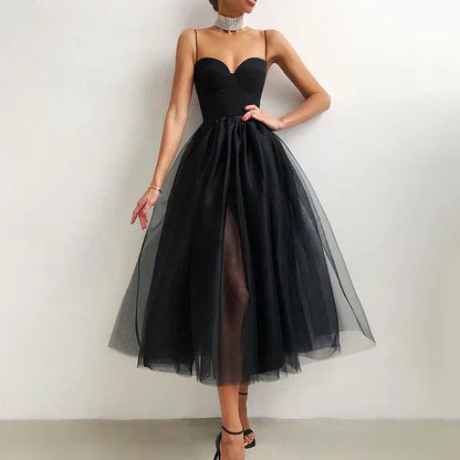 Elegant strapless tulle dress for women | Elise