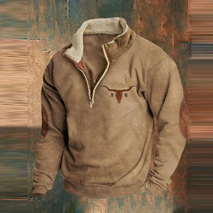 Aurelle elegant quarter-zip fleece jumper for men