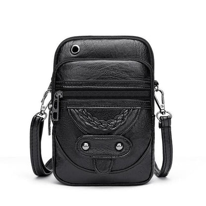 Vintage leather crossbody bag for women | Vellana -4