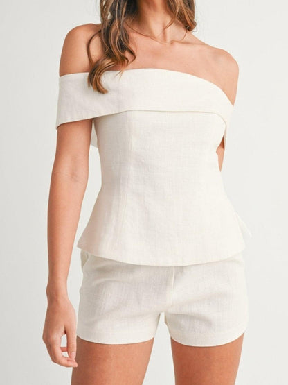 Cropped button two-piece suit for women | Marlowe -9