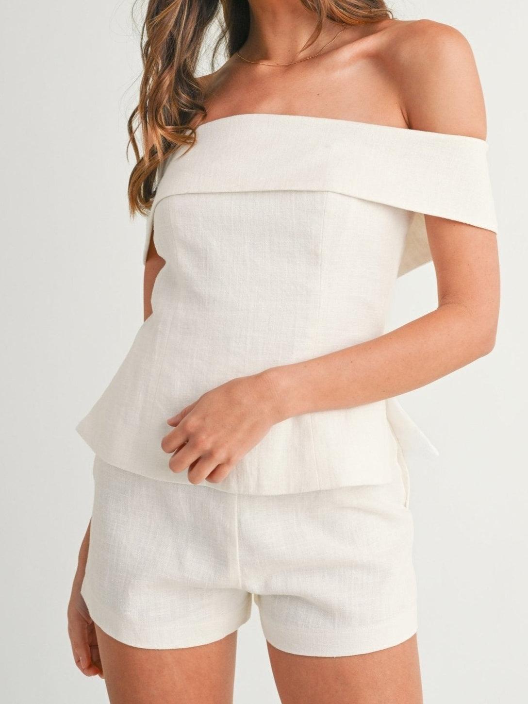 Cropped button two-piece suit for women | Marlowe -8
