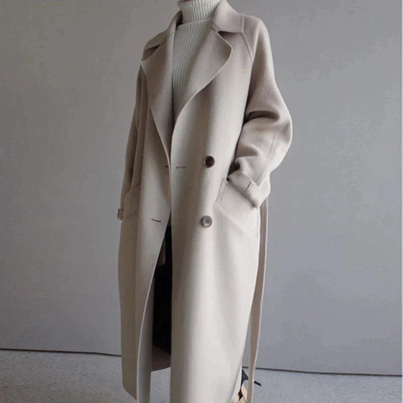 Long tailored winter coat for women | Seraphine -5