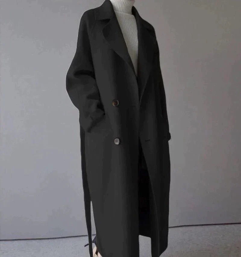 Long tailored winter coat for women | Seraphine -2