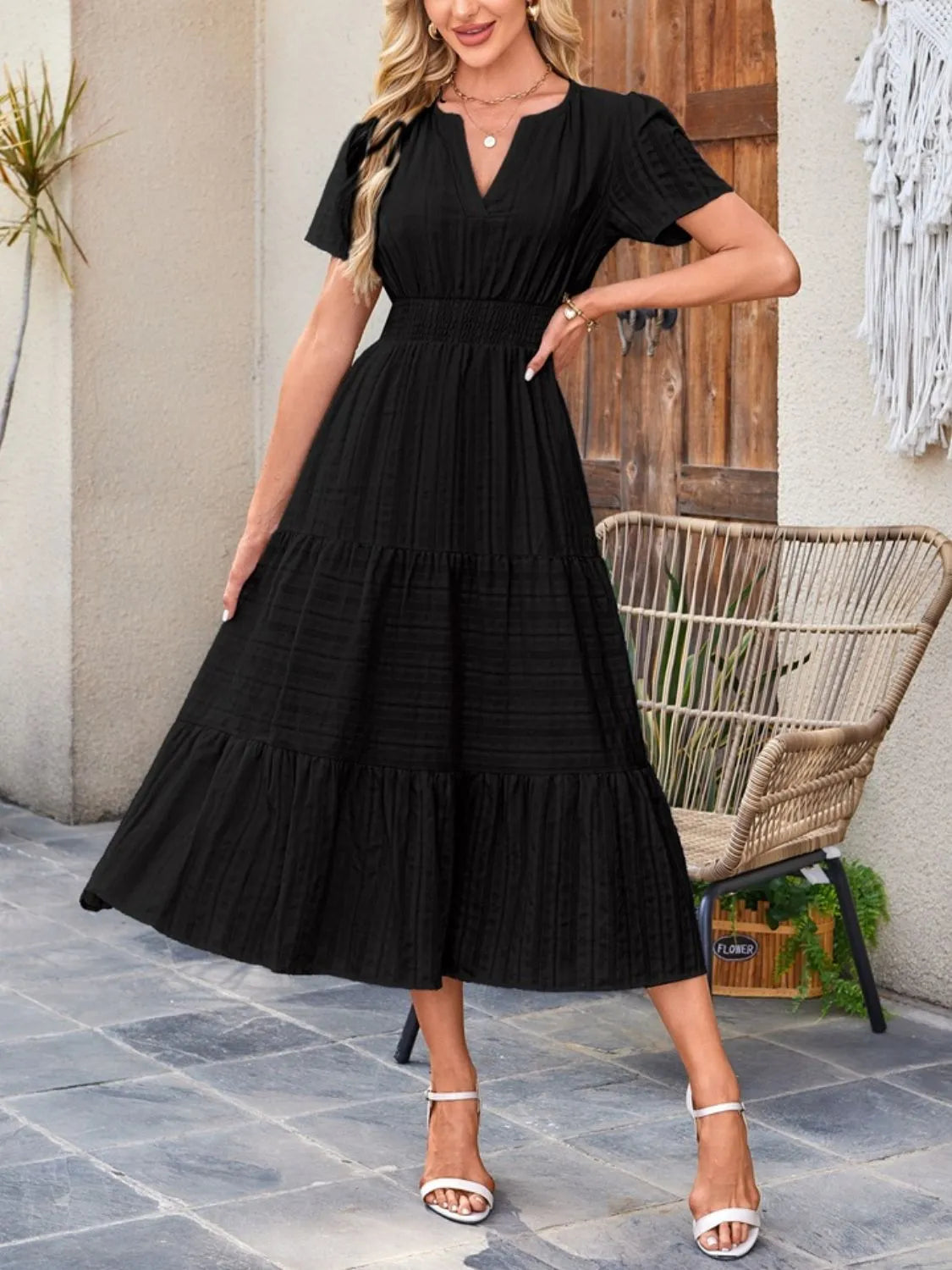 Casual flowy midi dress shorts for women -5