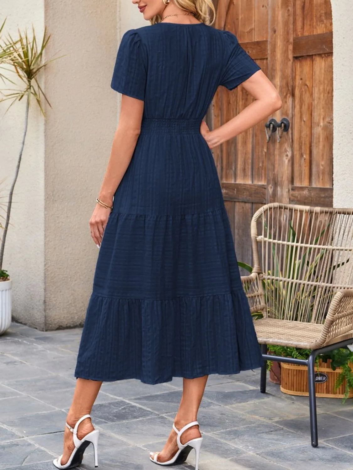 Casual flowy midi dress shorts for women -12