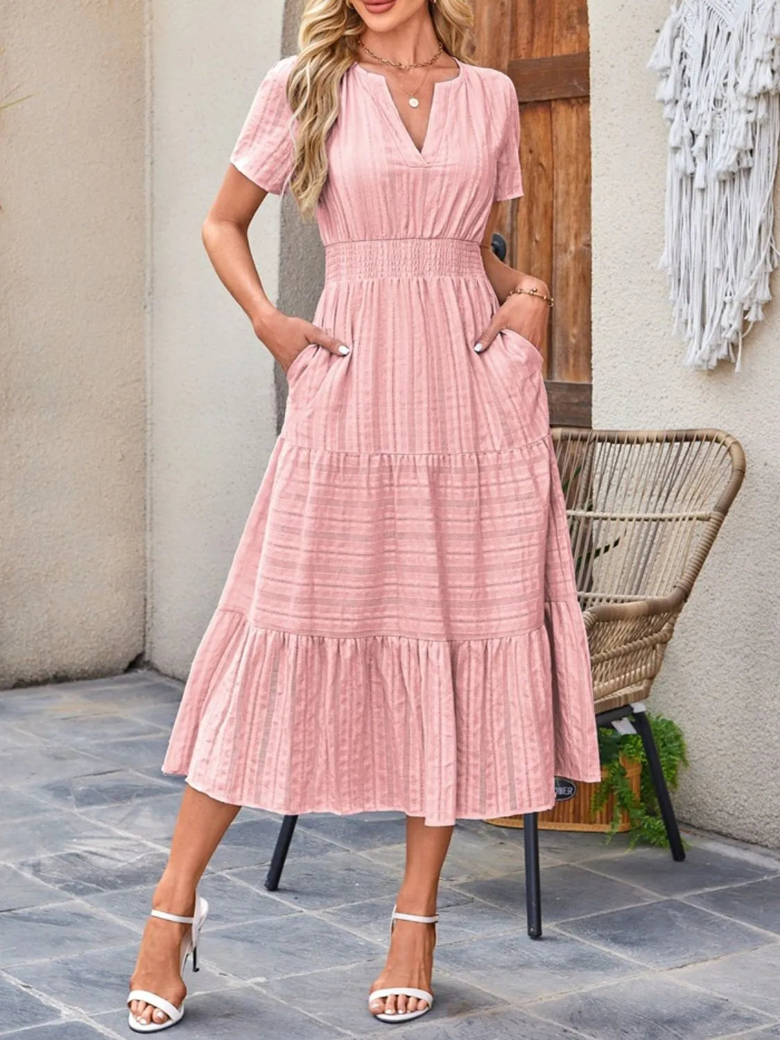 Casual flowy midi dress shorts for women -1