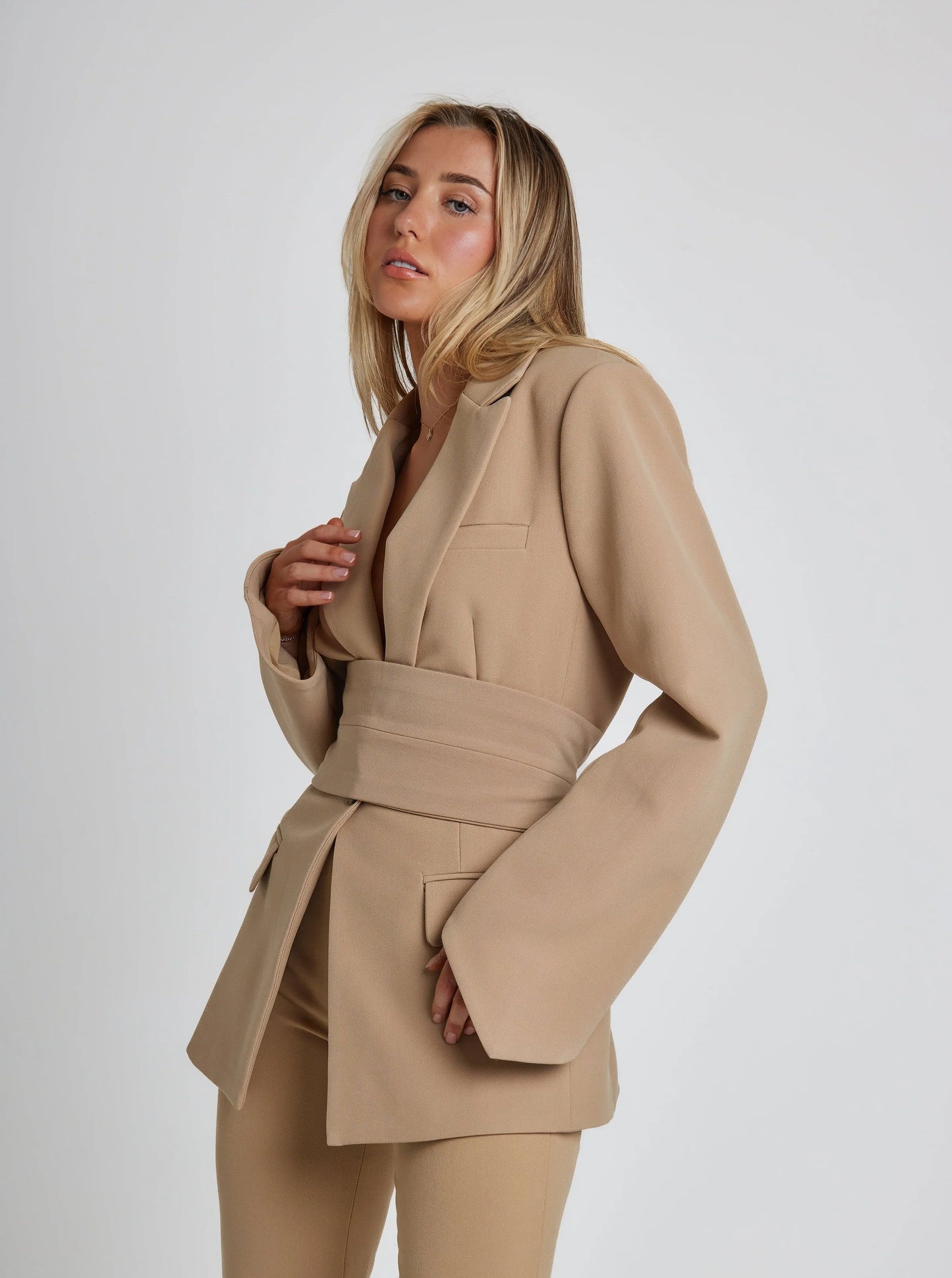 Belted blazer for women | Elodie