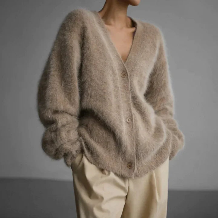 Cardigan sweater with refined knit design for women | Amara