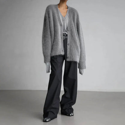 Cardigan sweater with refined knit design for women | Amara