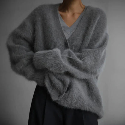 Cardigan sweater with refined knit design for women | Amara