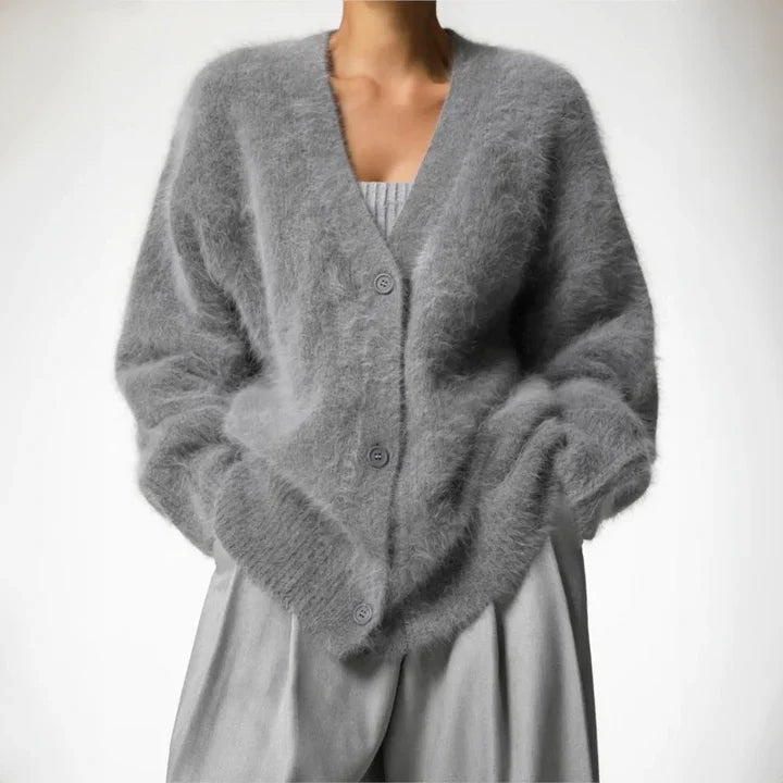 Cardigan sweater with refined knit design for women | Amara