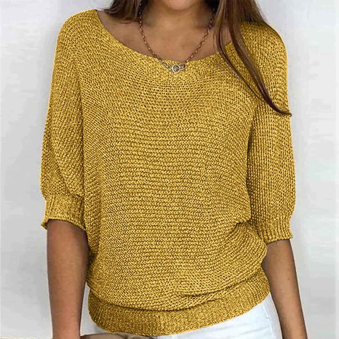 Elegant relaxed everyday knit top for women -7