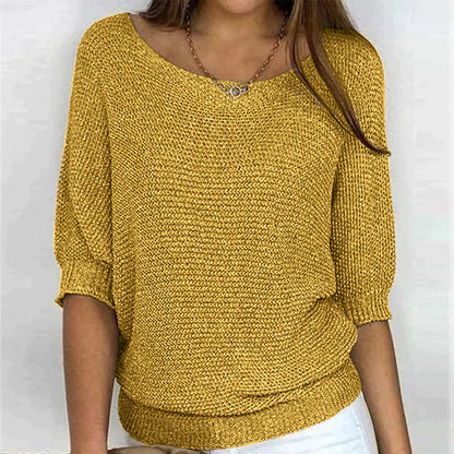 Elegant relaxed everyday knit top for women -7