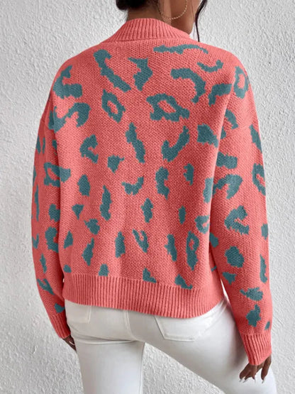 Bold leopard-print knit everyday jumper for women | Vivienne -6