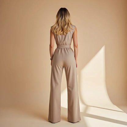Elegant chic sleeveless everyday jumpsuit for women -3