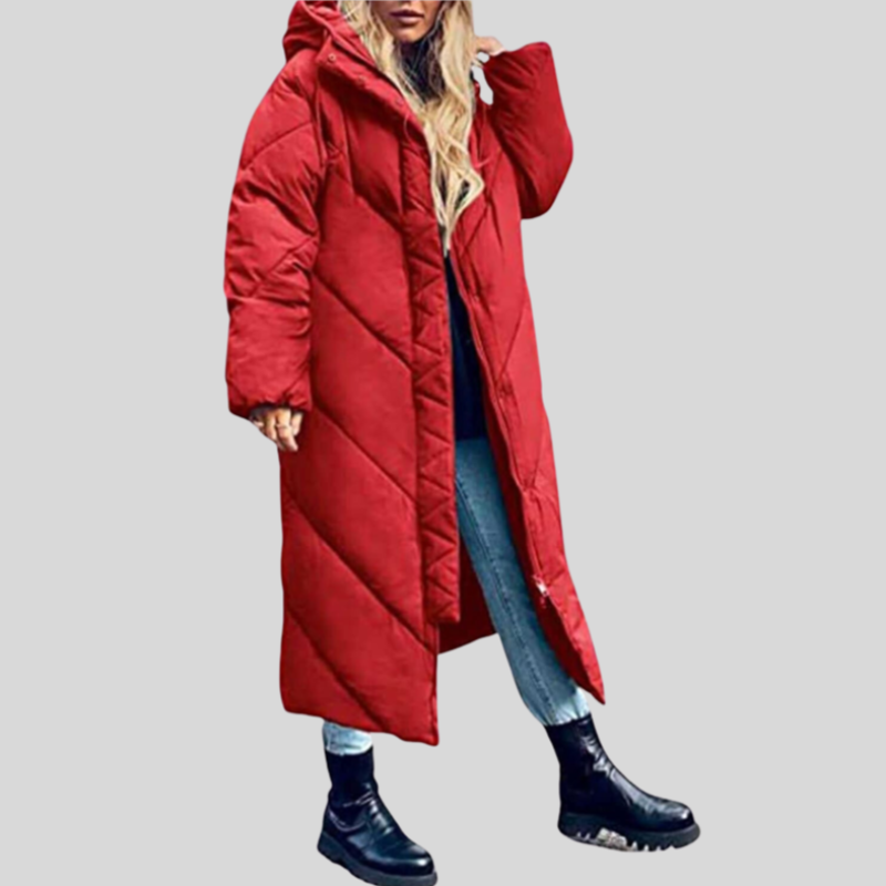 Warm hooded winter jacket for women -3