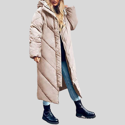 Warm hooded winter jacket for women -4