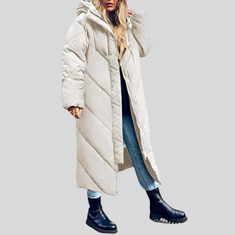 Warm hooded winter jacket for women -5