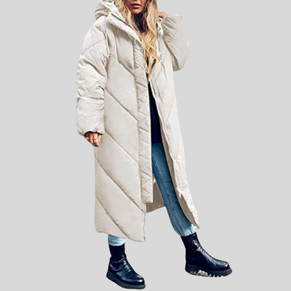 Warm hooded winter jacket for women -5