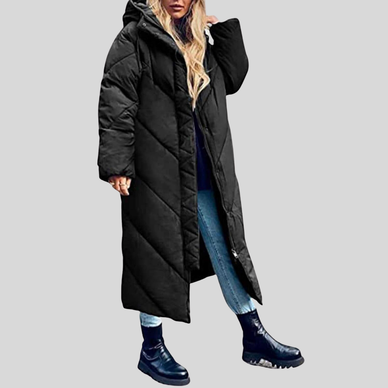 Warm hooded winter jacket for women -6