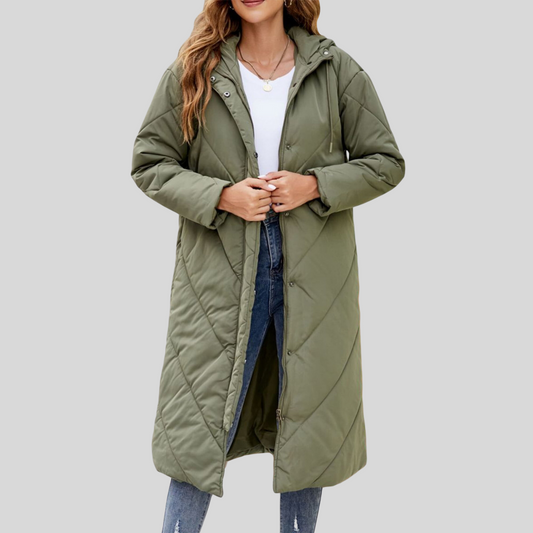 Warm hooded winter everyday jacket for women | Elina -1
