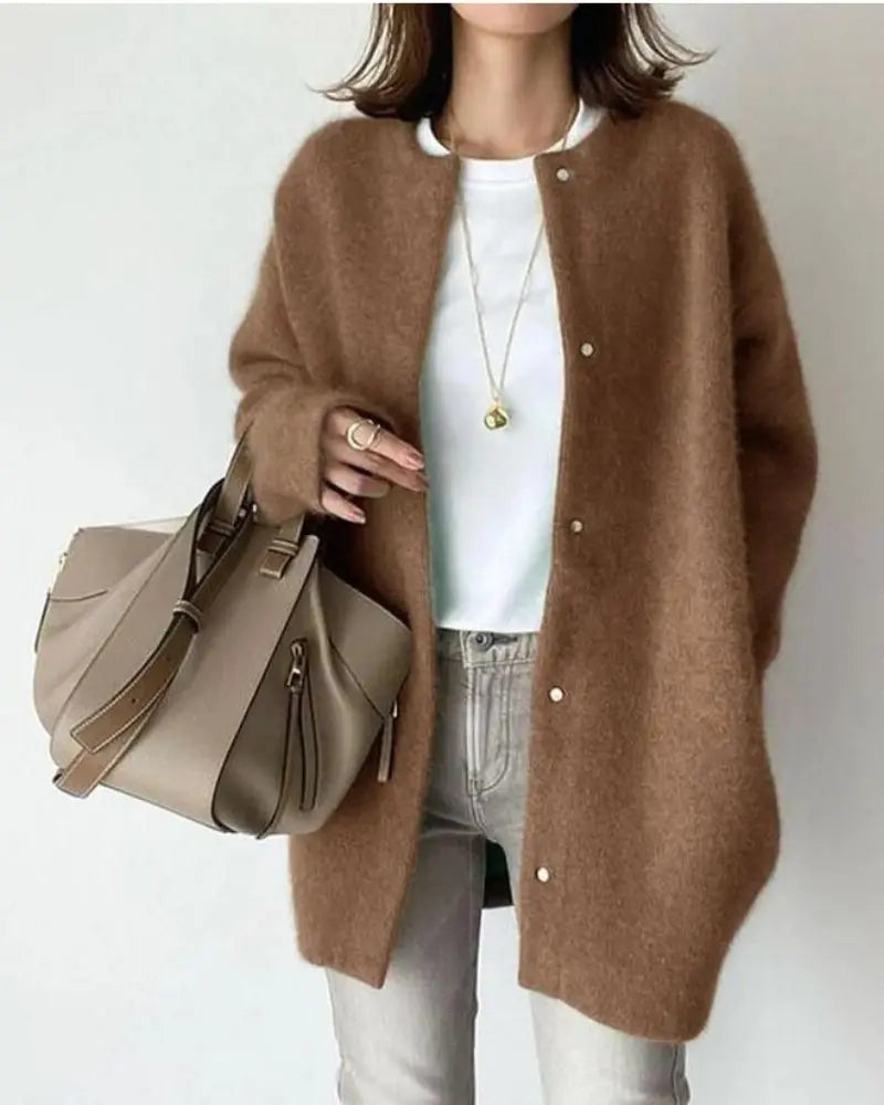 Elegant wrap draped everyday cardigan gilet for women | Noelle -5